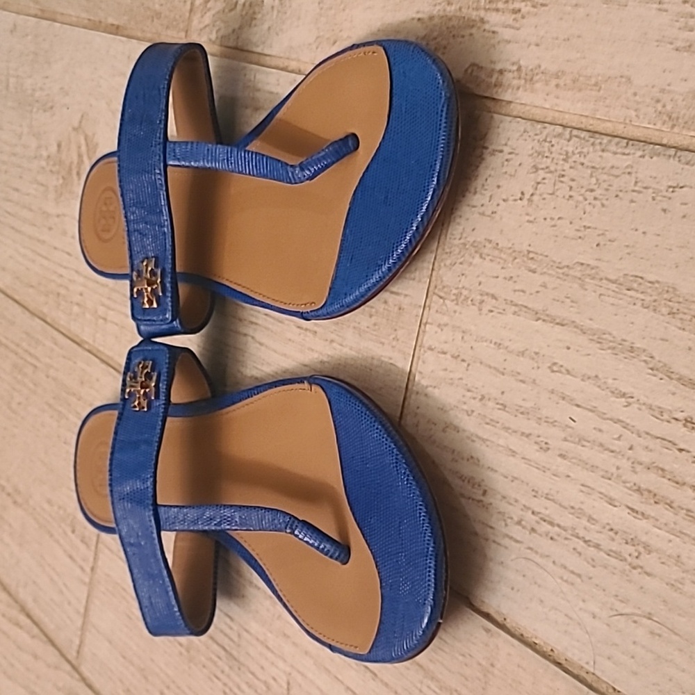 Tory Burch Blue Women's Sandals In A Size 10 In EUC! - Picture 6 of 8
